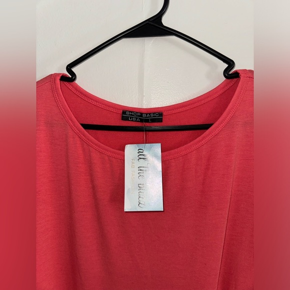 Shop Basic You Oughta Know Basic Pocket Mini Dress in Punch Size Large NEW - Picture 3 of 7